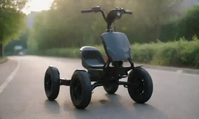 Triciclo eléctrico de 2 ruedas con grandes neumáticos, marco robusto, asiento ergonómico, pasamanos y gran cesta de almacenamiento para la estabilidad y comodidad