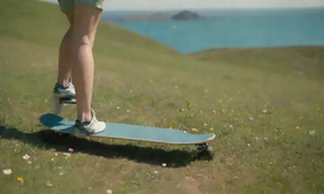 Una persona montando un patinete eléctrico elegante