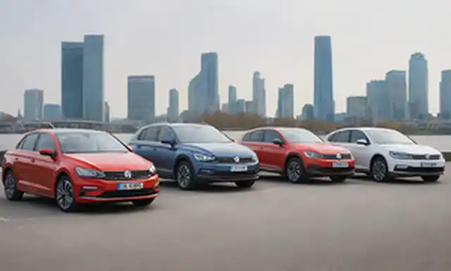 3 coches estacionados en una fila sobre un fondo blanco