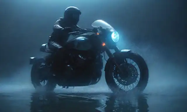 motocicleta 3D sumergida en agua