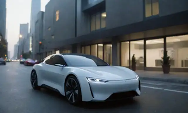 4 coches eléctricos futuristas en un entorno elegante y moderno