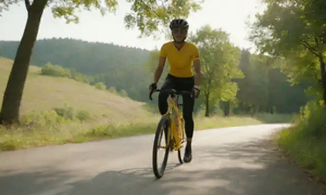 Una persona que monta una bicicleta con diseño elegante